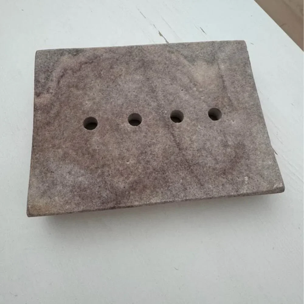 Natural Stone Soap Dish – Handcrafted, Heavyweight, Sandstone Look